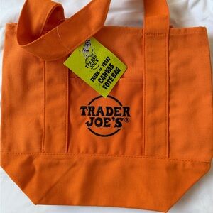 Trader Joe's Orange Canvas Tote Bag